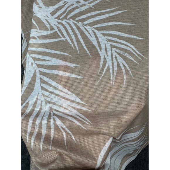 Chicos Palm Leaf VNeck Dolman Sleeve Top Tunic Beige Size XL Resort Tropical - Picture 8 of 9